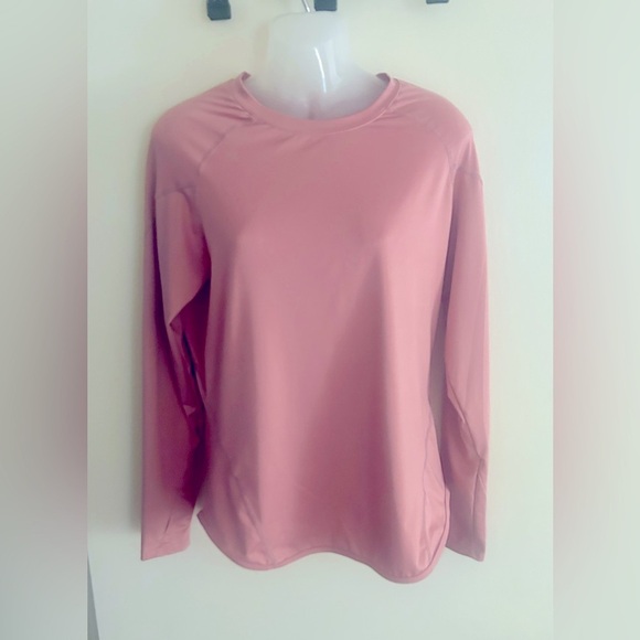 Pink Relaxed Work Out Long Sleeve Top - Picture 1 of 9